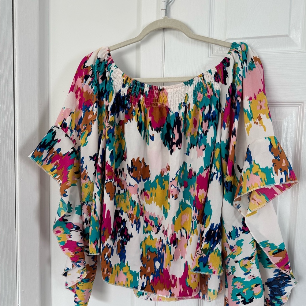 Colorful Abstract Women's Top Xxl